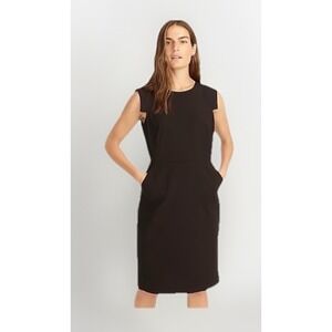 J Crew Resume Linen Sheath Dress 14 Black NWT‎ Academia Career Work L6602